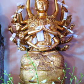 Golden deity statue