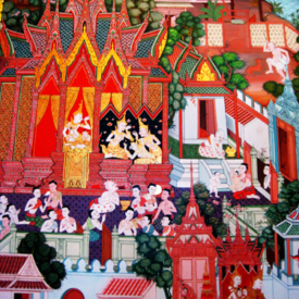 Temple mural