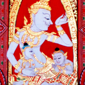 Temple wall painting