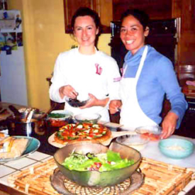 Students preparing a meal