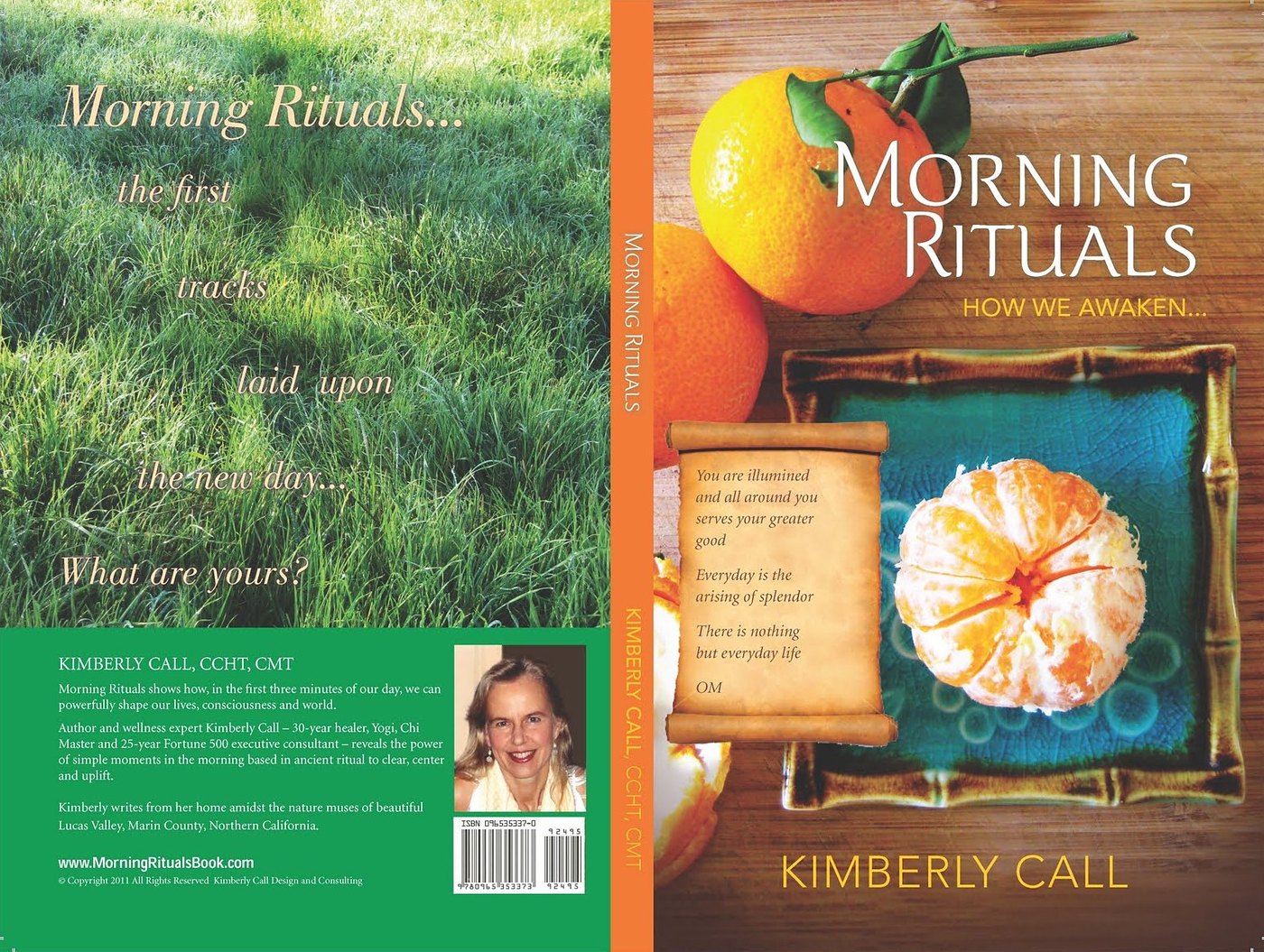 Morning Rituals ~ How We Awaken — back cover, spine and front cover